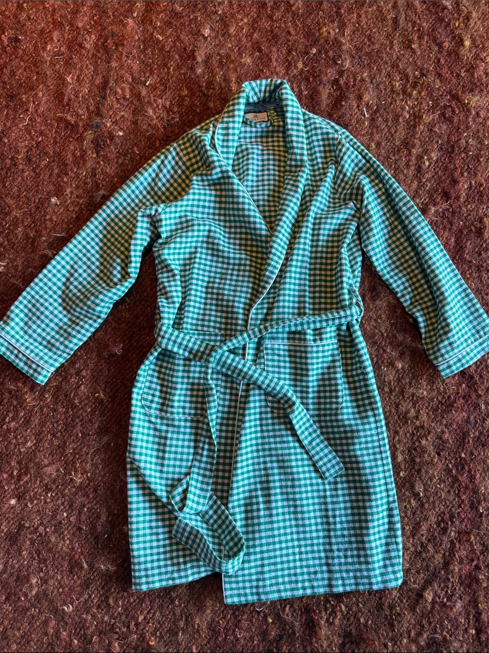 Petite Plume Green & White Gingham Top